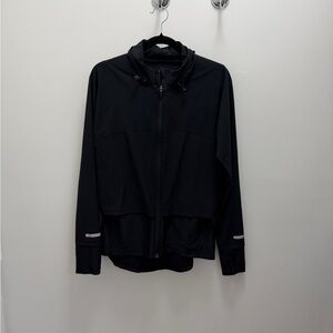 Sweaty Betty Black Fast Track Stand Collar Neck Long Sleeve Running Jacket